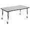 Flash Furniture Rectangle 28 W, 47.5 L, 25 H, Chrome, Laminate, Particleboard, Steel, Grey XU-A3048-CON-GY-T-P-CAS-GG - alternate 8